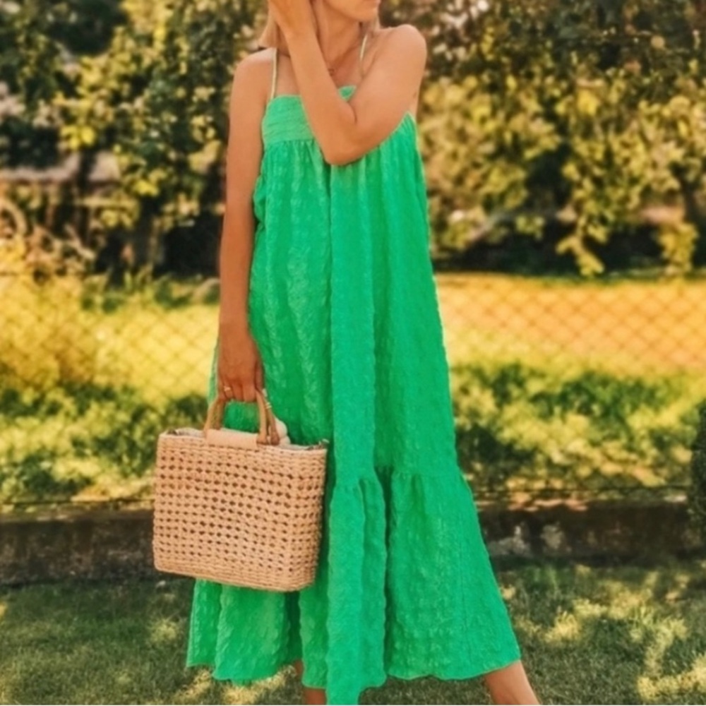 Zara Textured Maxi Sundress